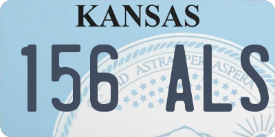 KS license plate 156ALS