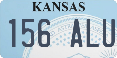 KS license plate 156ALU