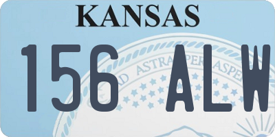 KS license plate 156ALW