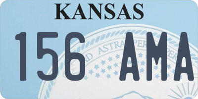 KS license plate 156AMA