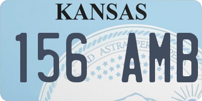 KS license plate 156AMB