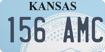 KS license plate 156AMC