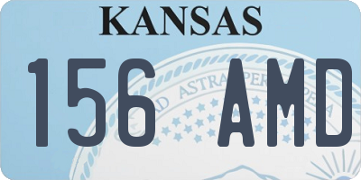 KS license plate 156AMD