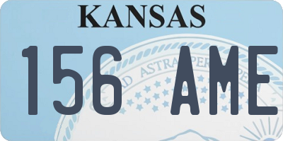 KS license plate 156AME