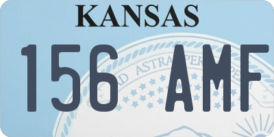 KS license plate 156AMF