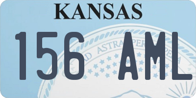 KS license plate 156AML