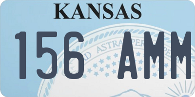 KS license plate 156AMM