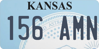KS license plate 156AMN