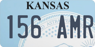 KS license plate 156AMR