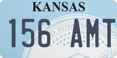 KS license plate 156AMT
