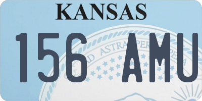 KS license plate 156AMU