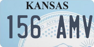 KS license plate 156AMV