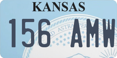 KS license plate 156AMW