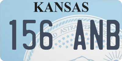 KS license plate 156ANB