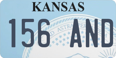 KS license plate 156AND