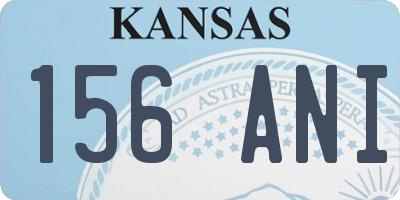 KS license plate 156ANI