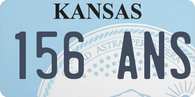 KS license plate 156ANS