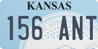 KS license plate 156ANT