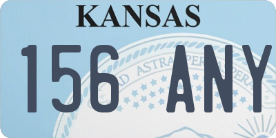 KS license plate 156ANY