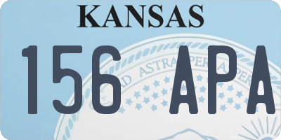 KS license plate 156APA