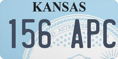 KS license plate 156APC
