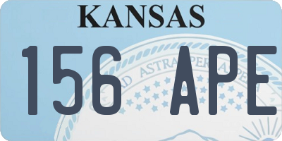 KS license plate 156APE