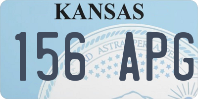 KS license plate 156APG