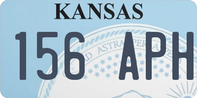 KS license plate 156APH