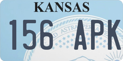 KS license plate 156APK