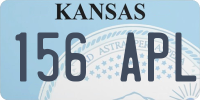 KS license plate 156APL