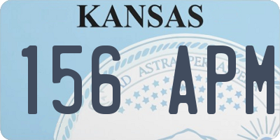 KS license plate 156APM