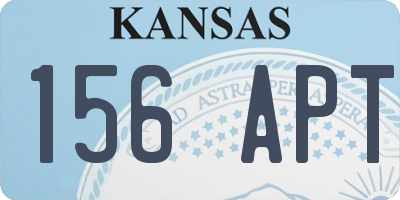 KS license plate 156APT