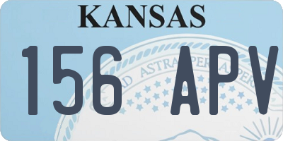 KS license plate 156APV