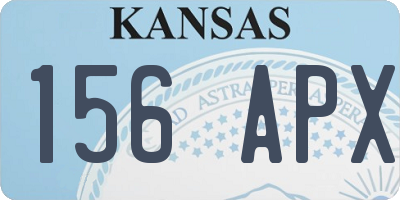 KS license plate 156APX