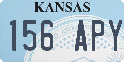 KS license plate 156APY