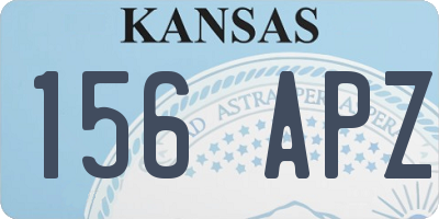 KS license plate 156APZ