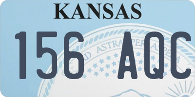 KS license plate 156AQC