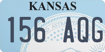 KS license plate 156AQG