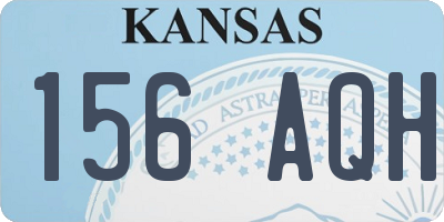 KS license plate 156AQH
