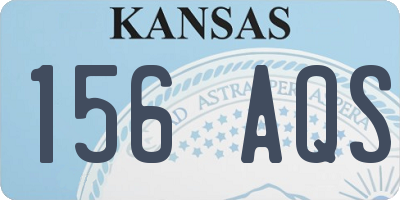 KS license plate 156AQS
