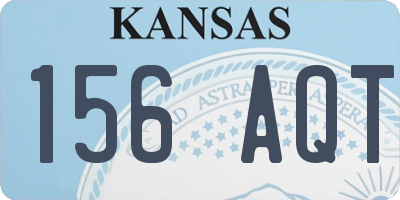 KS license plate 156AQT