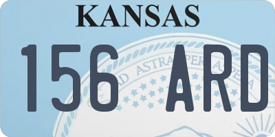 KS license plate 156ARD