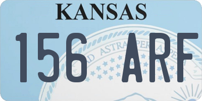 KS license plate 156ARF