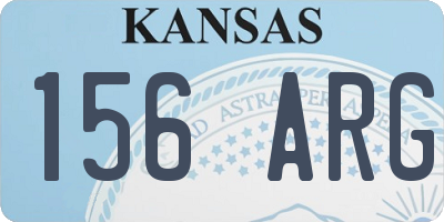 KS license plate 156ARG