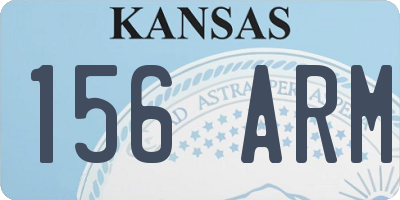 KS license plate 156ARM