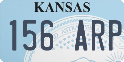 KS license plate 156ARP