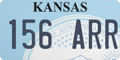 KS license plate 156ARR