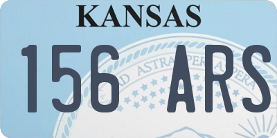 KS license plate 156ARS