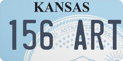KS license plate 156ART