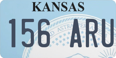 KS license plate 156ARU